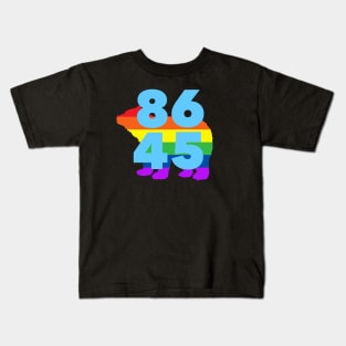 86 45 LGBT Rainbow Bear Kids T-Shirt